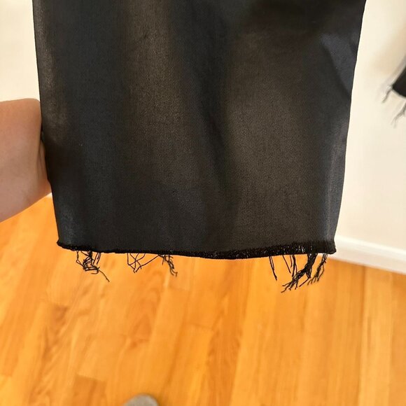 KUT WOMENS KELSEY HIGH RISE ANKLE FLARE RAW HEM BLACK PANT SIZE 14 - Picture 8 of 9